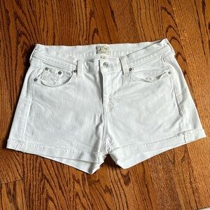 J. Crew stretch denim white shorts